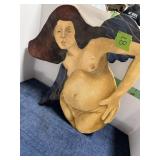 Wooden Pregnant Lady           19 x 16