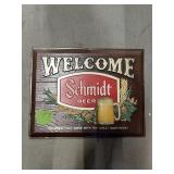 Schmidt Welcome Sign - Plastic   18 x 13