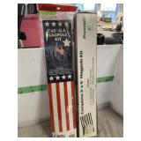 COMPLETE 3" X 5" FLAG POLE KIT  NIB