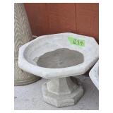 CONCRETE BIRD BATH  16" X 10"
