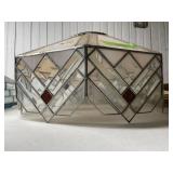 STAIN GLASS LIGHT SHADE  HEXAGONE  18" X 12"