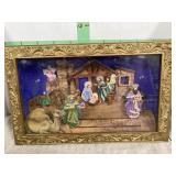 MUSICAL SHADOW BOX NATIVITY  17" X 12" 4"