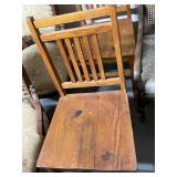 2-OAK STRAIGHT BACK CHAIRS