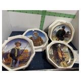 4-FRQNKLIN MINT JOHN WAYNE PLATES