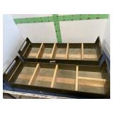 4 METAL STORAGE CONTAINERS  24" X 6" X 5"