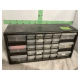 SMALL PARTS BIN WITH MISC PARTS
