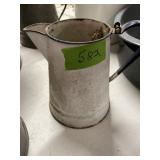 ENAMEL COFFEE POT  NO LID