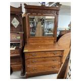 ORNATE DRESSER W/MIRROR  44" X 20" X 78"