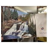 Large Schlitz Poster - Waterfall Scene