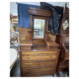 ORNATE DRESSER W/MIRROR  40" X 17" X 72"
