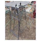 2 METAL PLANT STANDS  12" X 18" X 42"