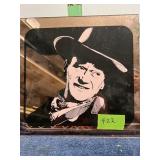 JOHN WAYNE MIRROR  12" X 12"