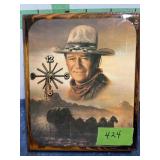 JOHN WAYNE CLOCK  9" X 11"