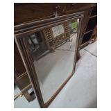 WOOD FRAME MIRROR  33" X 27"
