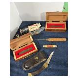 Trojan Pocket Knife & Two Farmland Pocket Knives