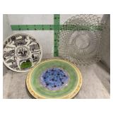 3 GLASS PLATTERS