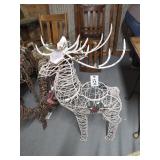METAL CHRISTMAS DEER  40" TALL X 24" X 10"