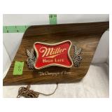 Miller High LIfe Beer Light  24 x 12 x 5  - works