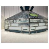 STAINED GLASS HEXAGON LIGHT SHADE  16" X 10"