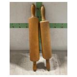 2 WOOD ROLLING PINS
