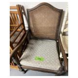 CANE BACK ARM CHAIR