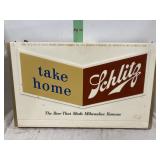 Schlitz Lighted Sign   21 x 13 x 4