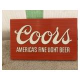 Plastic Coors Sign    6 x 4