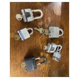 6 PADLOCKS W/KEYS