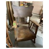 OAK PRESSED BACK ROCKER