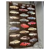 1956 CHEVY CAR POSTER W/ALL MODELS