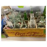 COCA COLA  BOTTLE CASE W/MISC BOTTLES