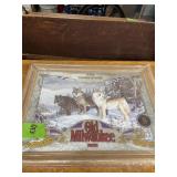 OLD MILWAUKEE WOLF MIRROR  20" X 17"
