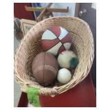 Wicker Basket w/kids balls