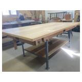 HOMEMADE WOOD SHOP TABLE  8