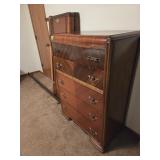 WATERFALL DRESSER  34" X 19" X 48"  MISSING 1 PULL
