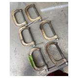 Six 3" C Clamps