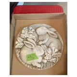 12" RABBIT STEPPING STONE