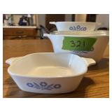 2-SMALL CORNING WARE CASSEROLES