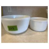2 WHITE MIXING BOWLS