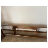 OAK TWO SHELF UNIT  60" X 12" X 14"