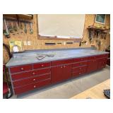 Metal Top Custom Built Work Bench  146 x 28 x 36