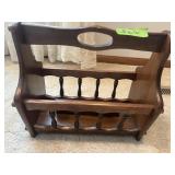 WOOD MAGAZINE RACK