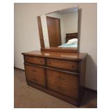 DRESSER W/MIRROR   52" X 18" X 60"