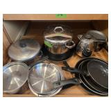 SOUP POT, SMALLER PANS & FRY PANS