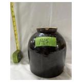 1 GALLON BROWN CROCK JAR