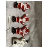 PLASTIC SANTA CLAUSE ORNAMENTS