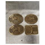 Four Co-op Belt Buckles