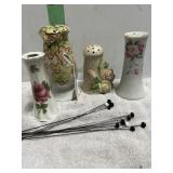 HAT PIN HOLDERS WITH HAT PINS