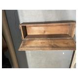 WOOD BOX WITH LID  10" X 34" X 8"
