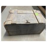 WOOD BOX WITH LID  13" X 22" X 11"